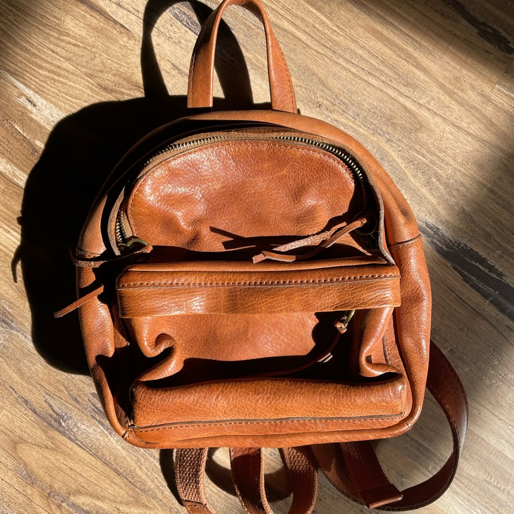 Madewell mini lorimer leather backpack